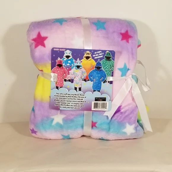 Moosh Moosh Llamacorn Llama Unicorn Hooded Blanket 23x27 One Size - Picture 2 of 5